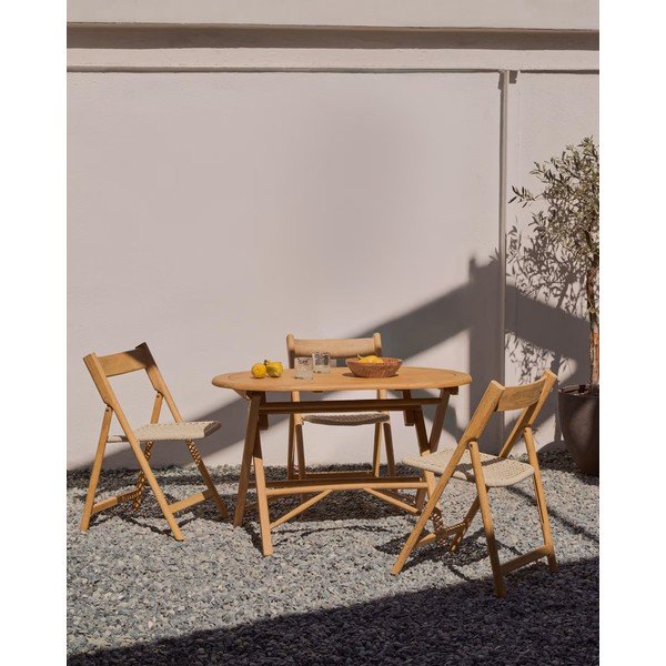 Białe drewniane krzesło ogrodowe Dandara – Kave Home-image-2