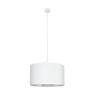 Biała lampa wisząca z wnętrzem w srebrnej barwie Sotto Luce Mika, ⌀ 50 cm