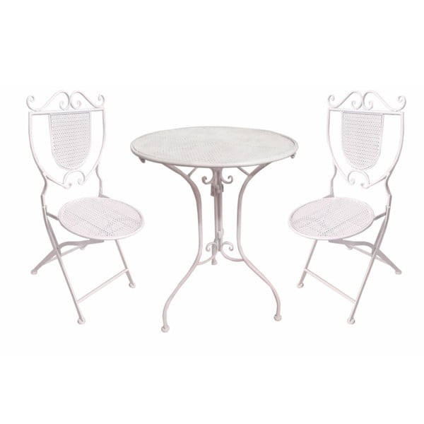 Składany zestaw ogrodowy stolik i 2 krzesła Soho And Deco Escudo