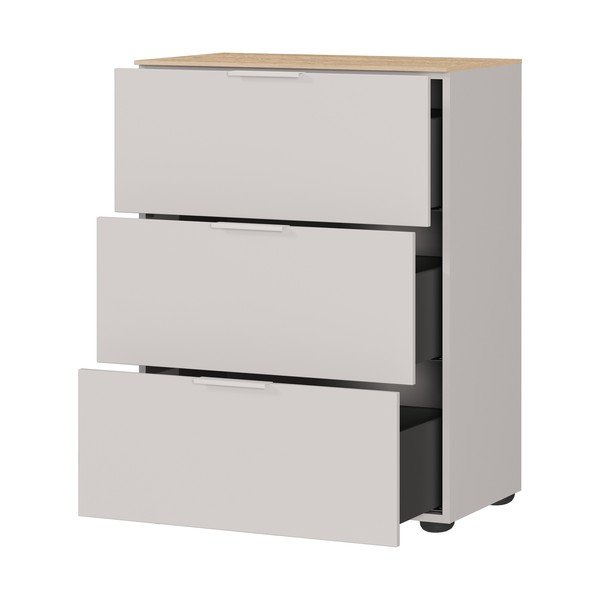 Kremowa szafka z matowym wykończeniem 68x98x40 cm Savoca – Germania-image-3