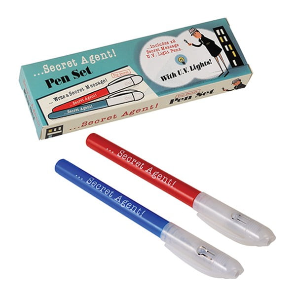 Zestaw 2 detektywistycznych długopisów z niewidzialnym atramentem i światłem UV Rex London Secret Agent-image-4
