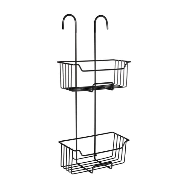 Czarna wisząca półka łazienkowa ze stali nierdzewnej Milo – Wenko-image-4