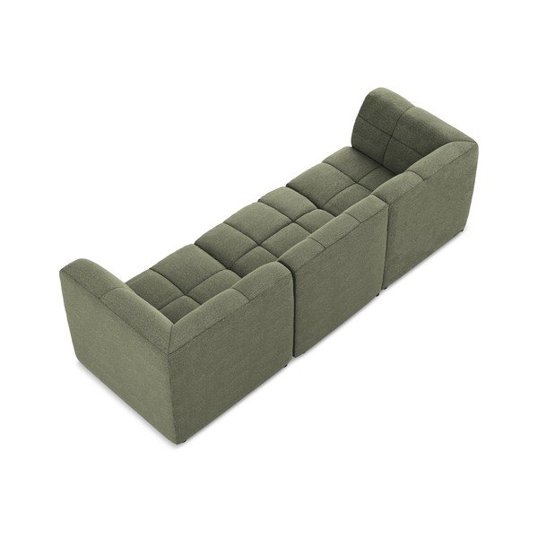 Zielona sofa z materiału bouclé 255 cm Aloha – Makamii-image-3