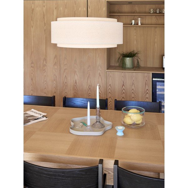 Kremowa tekstylna lampa wisząca ø60x23 cm Sable – Hübsch-image-3