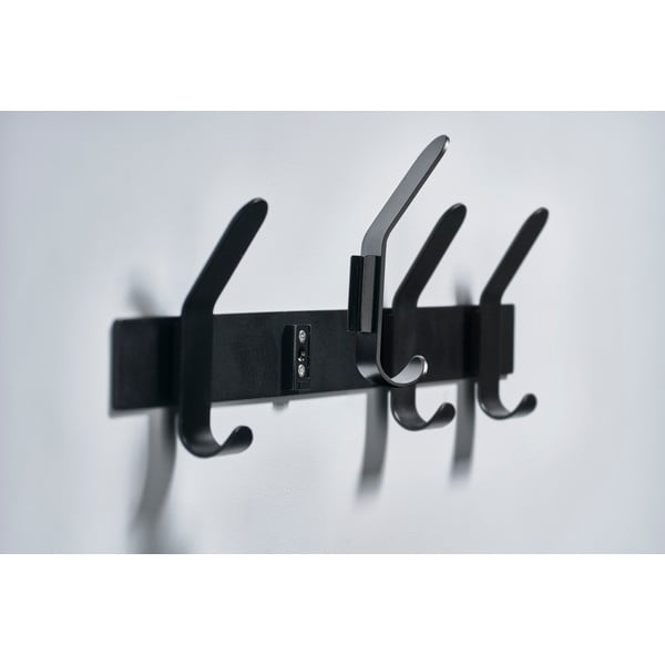 Czarny metalowy wieszak ścienny A-Rack − Zone-image-1