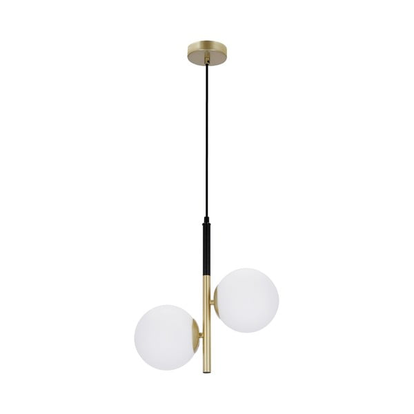 Lampa wisząca w kolorze złota ze szklanym kloszem 32.5x15 cm Duo – Candellux Lighting