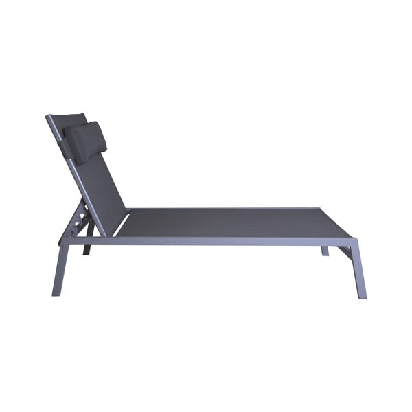 Szare metalowe leżaki ogrodowe zestaw 2 szt. Bari – Rojaplast-image-1