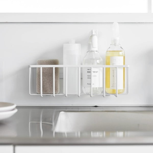 Biały metalowy stojak na akcesoria do mycia naczyń bez wiercenia Film Hook – YAMAZAKI-image-3