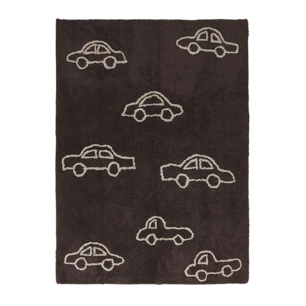 Brązowy dywan bawełniany wykonany ręcznie Lorena Canals Cars, 120x160 cm