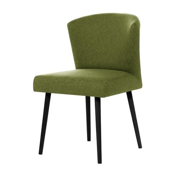 Zielone krzesło z czarnymi nogami Rodier Richter