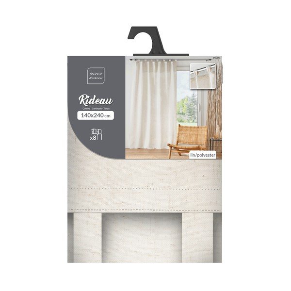 Kremowa zasłona 140x240 cm Pauline – douceur d'intérieur-image-4