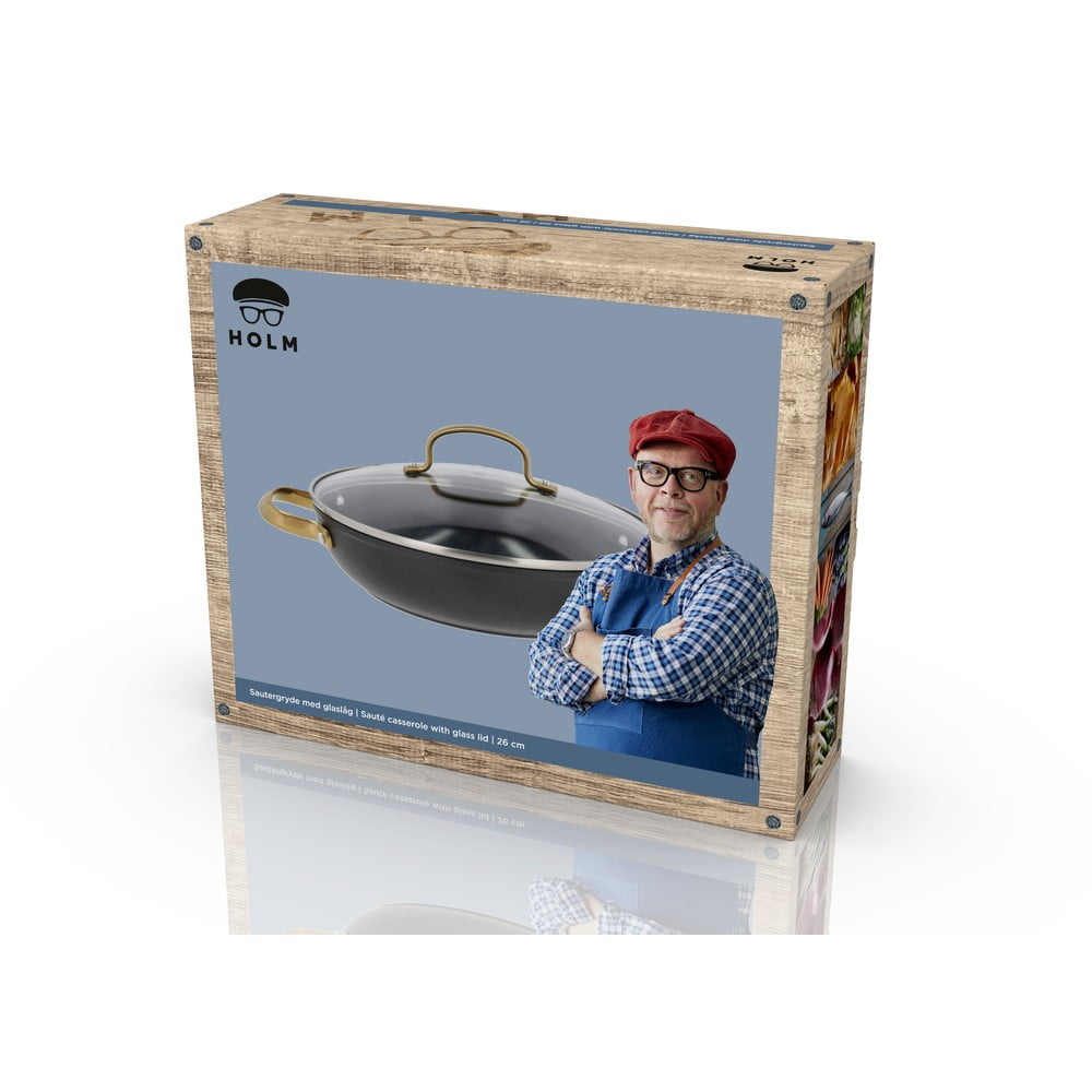 Garnek aluminiowy z pokrywką i nieprzywierającą powierzchnią odpowiedni na indukcję 2,6 l – Holm (zdjęcie 8)
