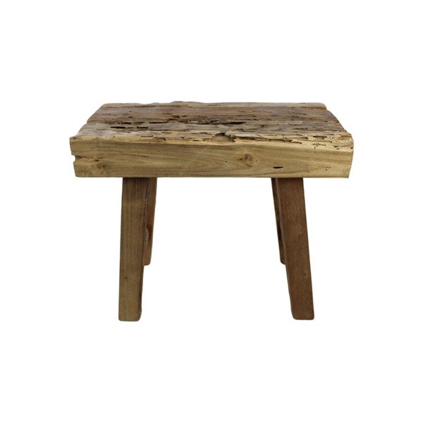 Taboret z drewna tekowego HSM Collection Rustic-image-2