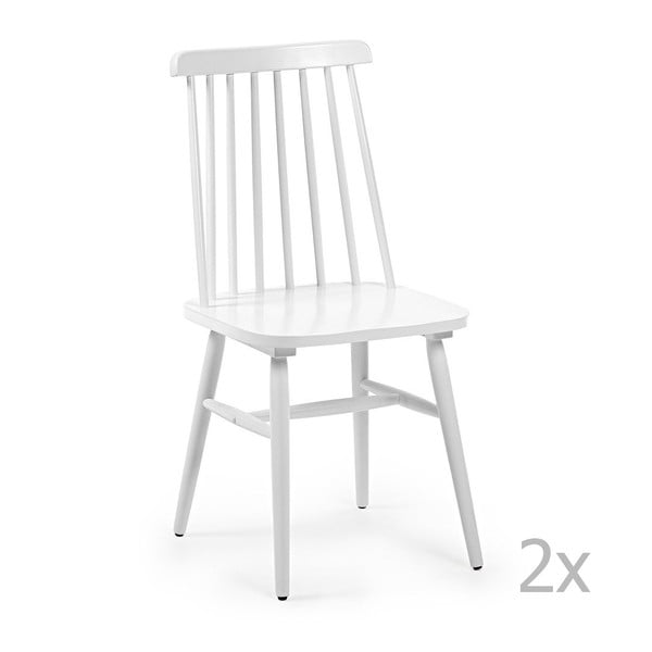 Zestaw 2 białych krzeseł La Forma Kristie