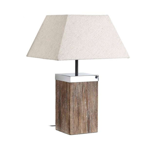 Lampa stołowa z drewna sosnowego Tropicho Weave