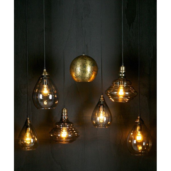 Lampa wisząca w kolorze złota ze szklanym kloszem Pure – WOOOD-image-1