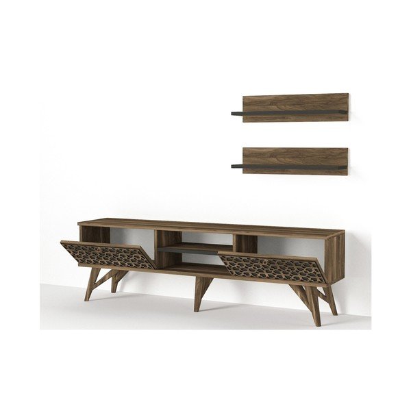 Szafka pod TV w dekorze drewna orzechowego Fina-image-1