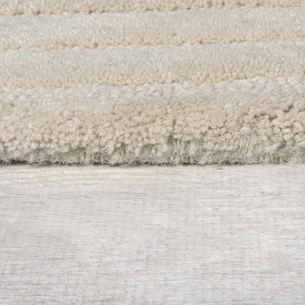 Kremowy wełniany okrągły dywan tkany ręcznie ø 160 cm Mesmerise Natural – Flair Rugs-image-4