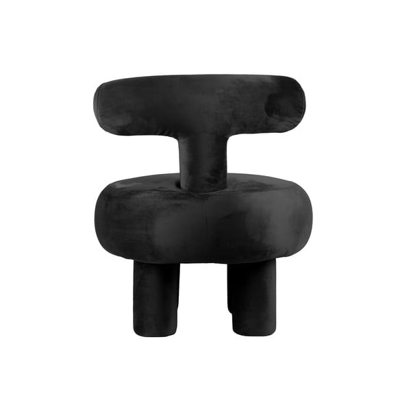 Czarny aksamitny fotel Abrazo – Leitmotiv-image-3