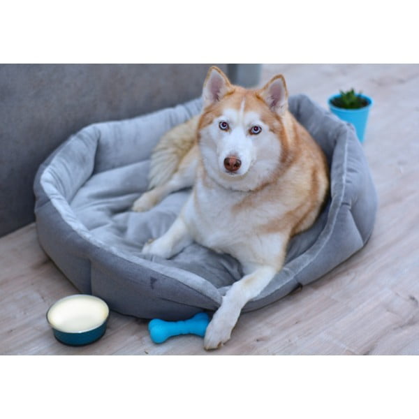 Szare polarowe legowisko 90x70 cm Alík – Petsy-image-1