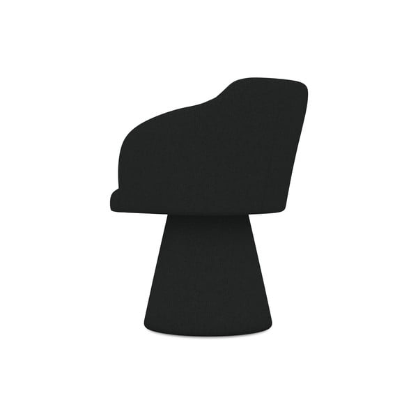 Czarny tapicerowany fotel jadalniany Kanoa – Makamii-image-3