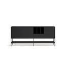 Czarna komoda 220x98x45 cm Platt – Teulat