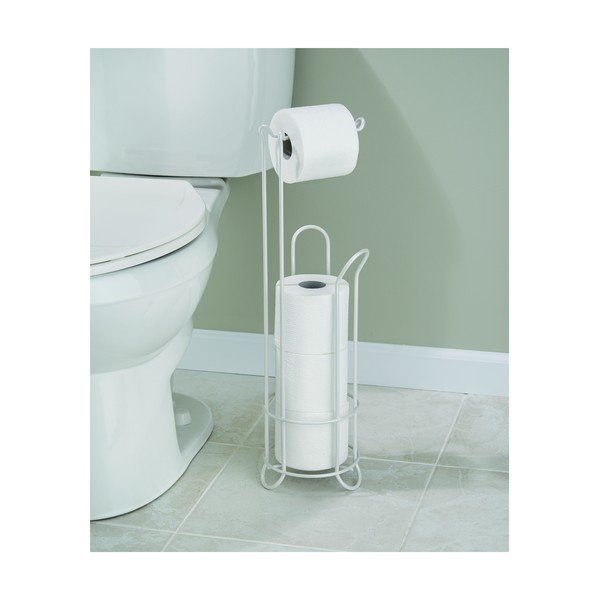 Biały stalowy stojak na papier toaletowy Classico – iDesign-image-3