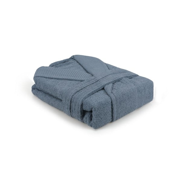 Niebieski bawełniany szlafrok w rozmiarze XL Cappa – Foutastic-image-2