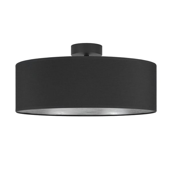 Czarna lampa sufitowa z detalem w srebrnym kolorze Sotto Luce Tres XL, ⌀ 45 cm