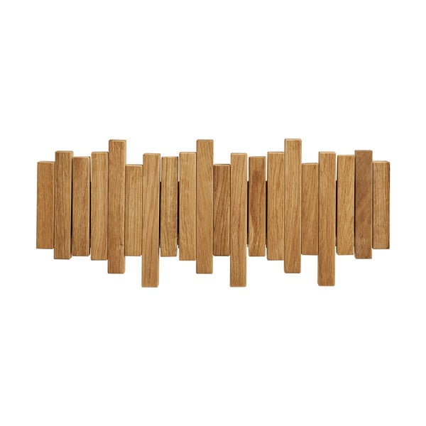 Wieszak ścienny z litego drewna dębowego w naturalnym kolorze 3 cm Caltra – House Nordic