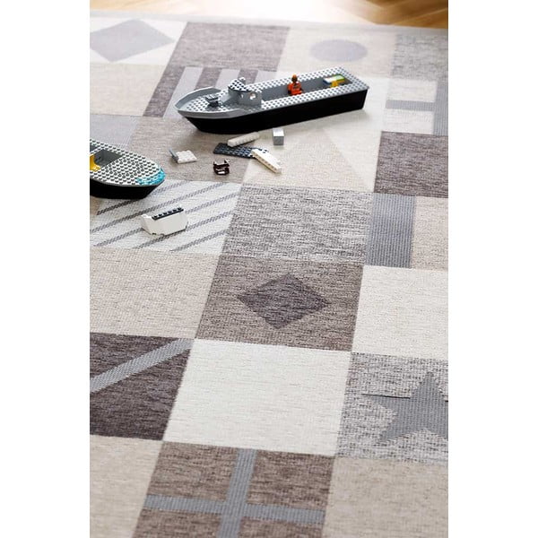 Brązowo-beżowy dywan dziecięcy 200x140 cm Laeva – Narma-image-4
