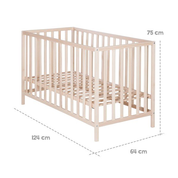 Naturalne łóżeczko 60x120 cm Cosi – Roba-image-4