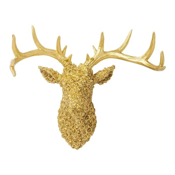 Złota dekoracyjna głowa jelenia Kare Design Deco Antler Deer Gold