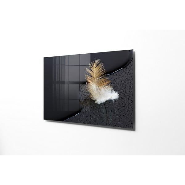 Szklany obraz 100x70 cm Feather – Wallity-image-3
