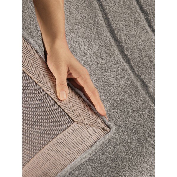 Jasnoszary wełniany dywan tkany ręcznie 80x150 cm Arcura – Vikosa-image-4