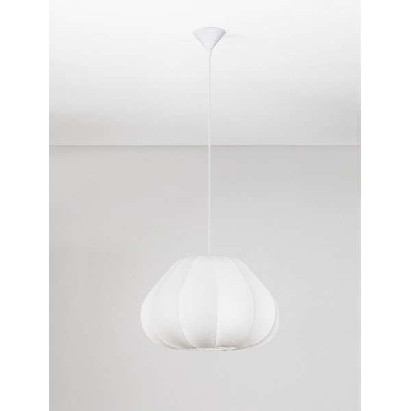 Tekstylna lampa wisząca w matowym białym kolorze ø 50 cm Bora – Nova Luce-image-3
