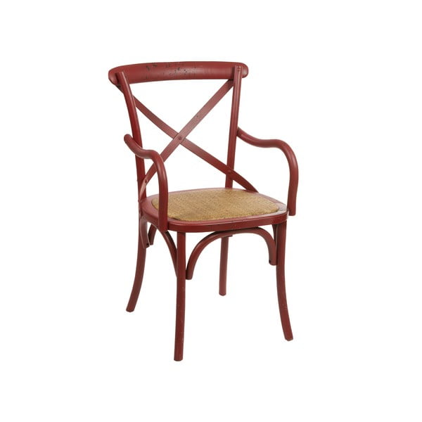 Czerwone krzesło drewniane Santiago Pons Lauren