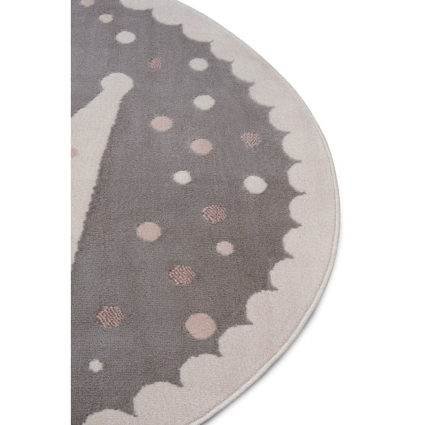 Szary dywan dziecięcy ø 100 cm Crown – Hanse Home-image-2