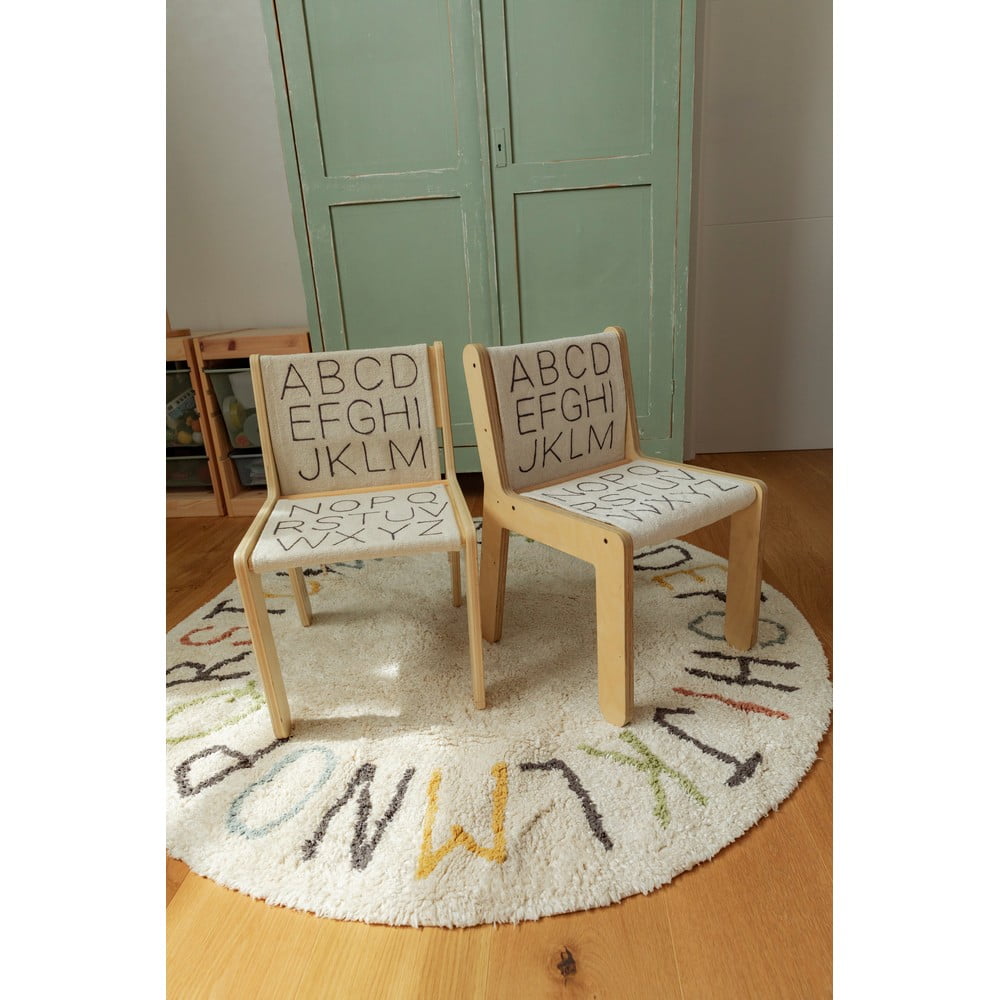 Kremowy bawełniany dziecięcy dywan do zabawy ø120 cm ABC Color and Letters – Lorena Canals (zdjęcie 4)