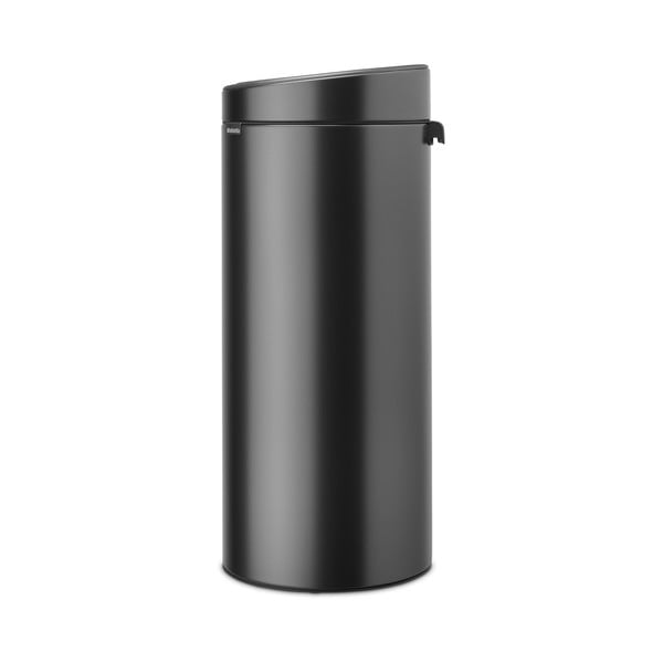 Ciemnoszary stalowy kosz na śmieci otwierany na dotyk 30 l Touch Bin – Brabantia-image-3