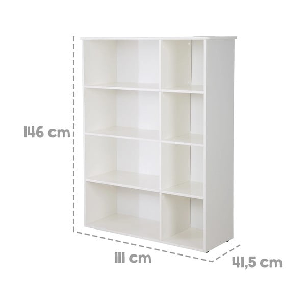 Biały regał dziecięcy 111x146 cm Sylt – Roba-image-3