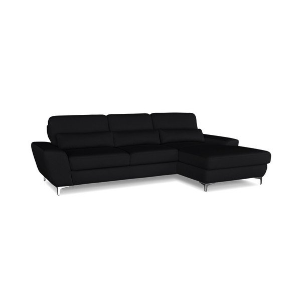 Czarny rozkładany narożnik prawostronny Windsor  & Co. Sofas Omega-image-2