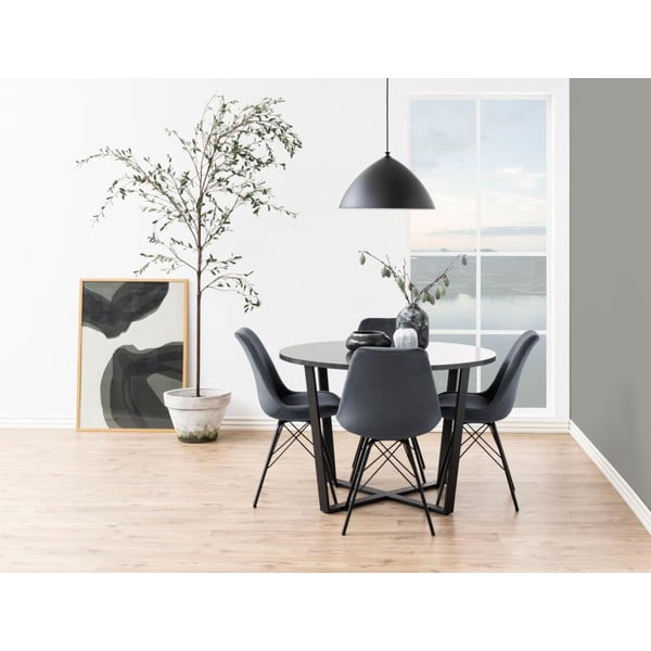 Czarne/szare krzesło Eris – Actona-image-3