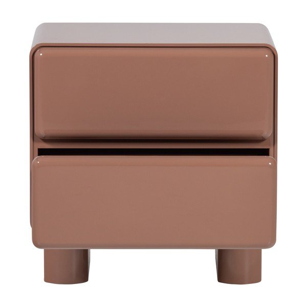 Różowa szafka nocna z połyskiem Lustra – WOOOD-image-3