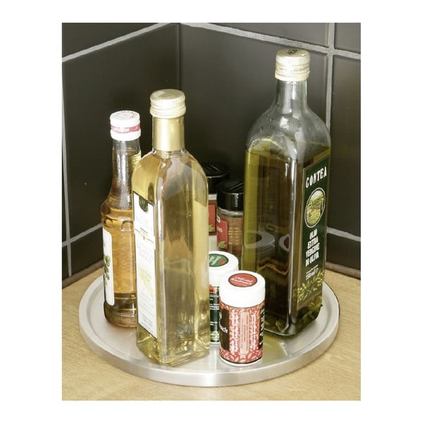 Taca obrotowa ze stali nierdzewnej Wenko Turn Uno, ø 26,5 cm-image-1