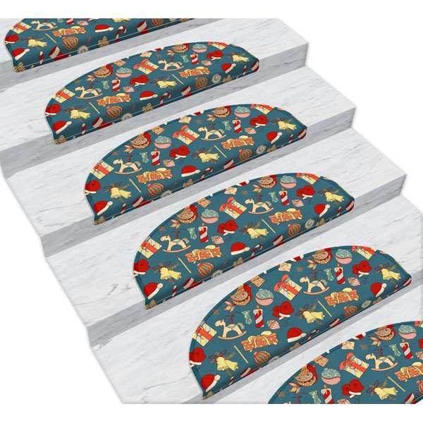 Zielone dywaniki na schody zestaw 16 szt. 65x20 cm Christmas Gifts – Vitaus-image-1