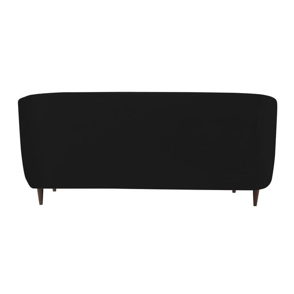 Czarna aksamitna sofa Kooko Home Glam, 175 cm-image-3