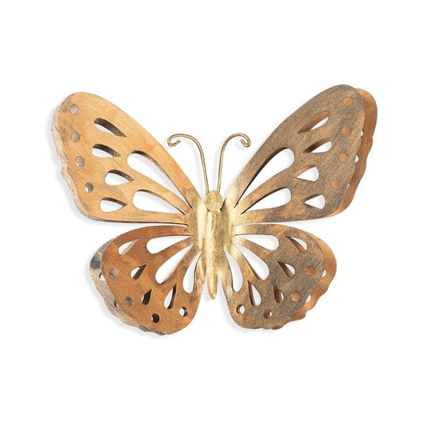 Dekoracja ścienna w kolorze złota Wallity Butterfly