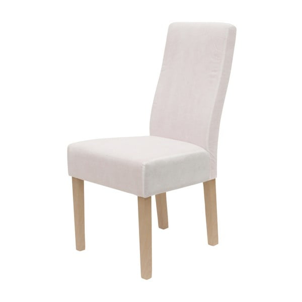Białe krzesło z brązowymi nogami Canett Titus