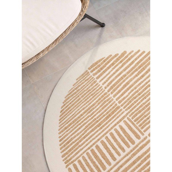 Kremowy/w naturalnym kolorze okrągły dywan odpowiedni na zewnątrz ø 200 cm Haringey Bounds – Ted Baker-image-3